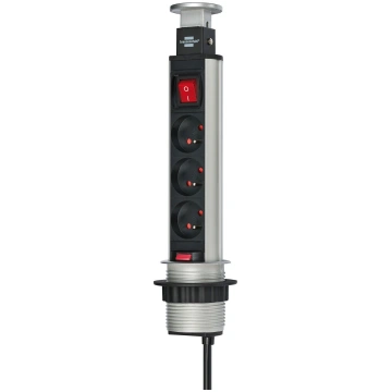 Brennenstuhl Przedluzacz biurkowy Tower-Power 3 gn