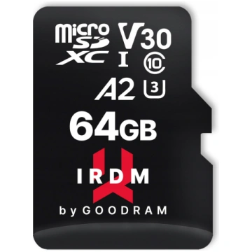 GoodRam IRDM 64GB MicroSD atmiņas karte UHS-I U3 A