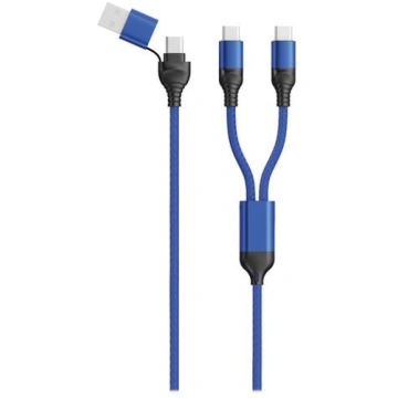 2GO USB / Type C Charging Cable DUO 2x USB-C Nylon