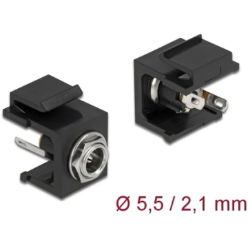 Delock Keystone Module DC 5.5 x 2.1 mm female blac
