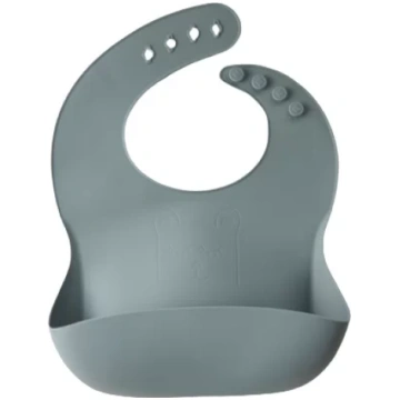 Little eater Silikona priekšautiņš Grey bib02g
