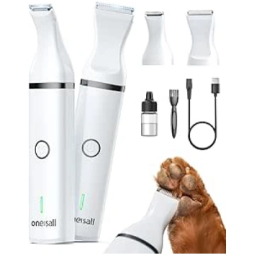 oneisall Paw Trimmer for Dogs with Double Blades, 