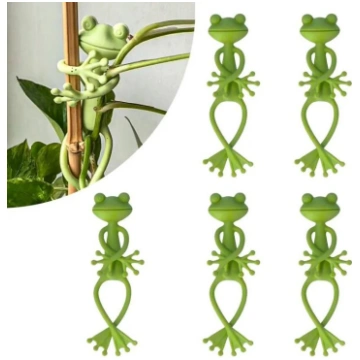 Frog Shaped Plant Tie Reusable Cable Wire Garden P