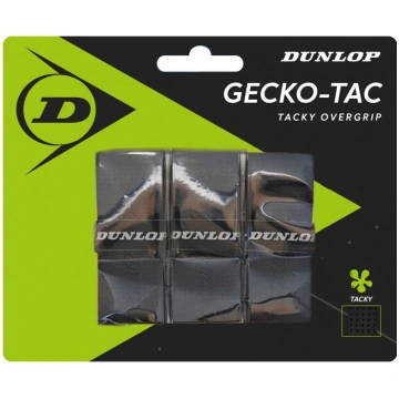 Tennis racket overgrip Dunlop GECKO-TAC black 3pcs