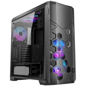 Datorbūris AZZA STORM ARGB Full Tower — melns, atb