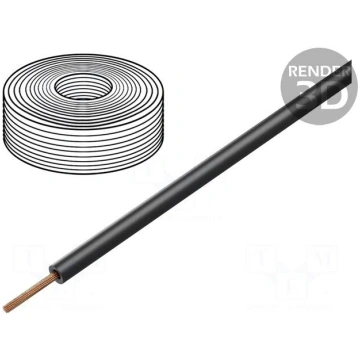 Wire | H05Z-K | stranded | Cu | 1mm2 | LSZH | blac