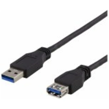 Deltaco Extension Cable USB-A 3.1 3m black aksesuā