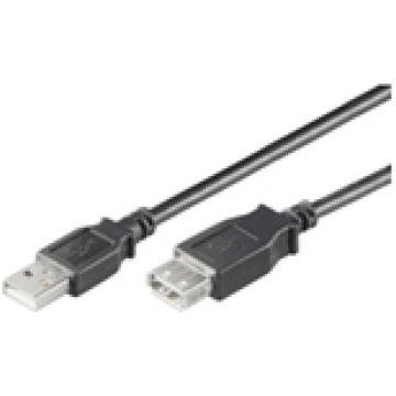 MicroConnect USB2.0 Extension A-A 0 3m M-F Black H