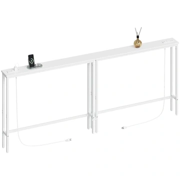 ELYKEN Slim Console Sofa Table with Sockets 15cm W
