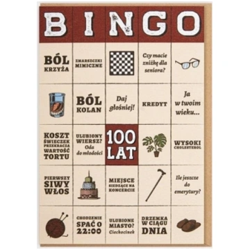 Nadwyraz.com Karnet Urodziny - Bingo 100 lat! 4941