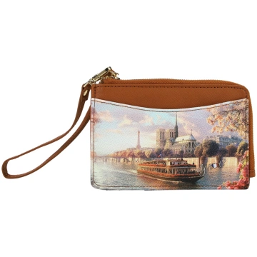 Ynot - Portacarte donna in ecopelle con laccetto Y