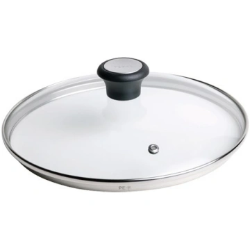 Tefal 28097612 pannas vāks apaļš melns, nerūsējoša