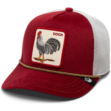 Cepur izliekta truckeris sarkans snapback Cock Gar