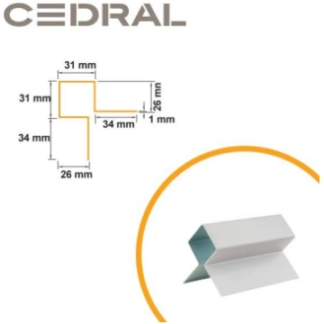 CEDRAL CLASSIC Ārējā stūra profils, simetrisks (ce