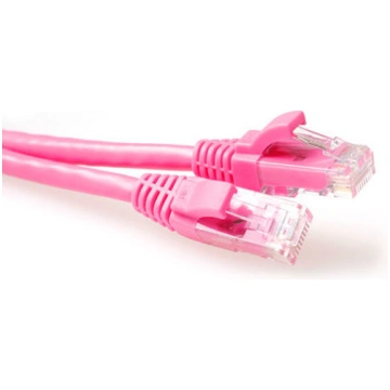 ACT CAT6A UTP 0.5m tīkla kabelis Rozā 0,5 m IB2400