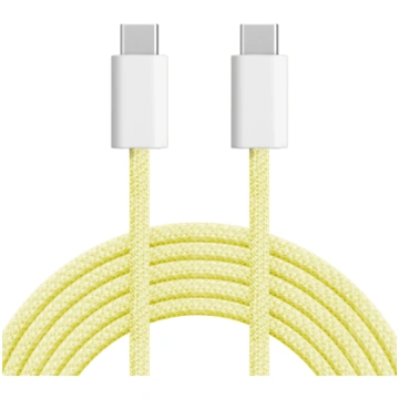 60W USB Type C - USB Type C kabelis 1.5 m dzeltens