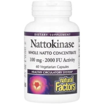 Nattokinase 100 mg Natural Factors 60 vcaps