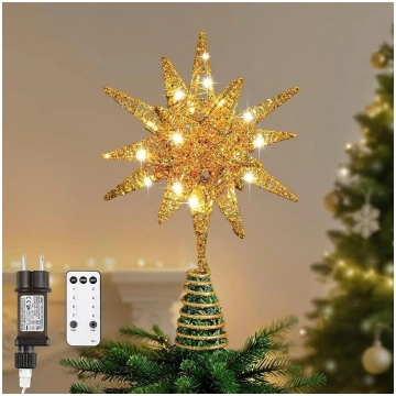Lewondr Star Tree Topper, ar akumulatoru darbināms