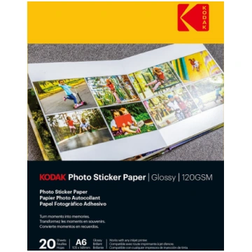Kodak Photo Sticker Paper A6 Glossy 20 sheets | 35