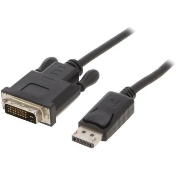 Cable; DisplayPort plug,DVI-D (24+1) plug; with lo