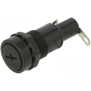 Fuse holder | 5x20mm | 10A | 250VAC | on panel | U