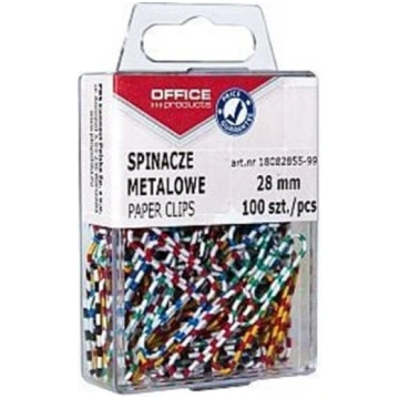 Office Products Spinacze metalowe Zebra 28mm WIKR-