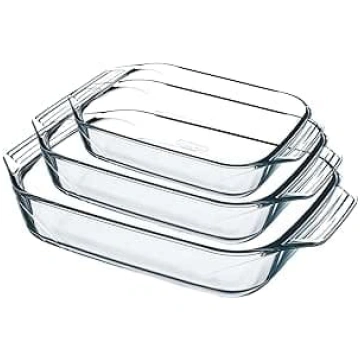 Pyrex 8023510, Set aus 3 Auflauformen aus Glas – B