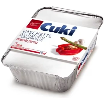 CUKI VASCHETTE ALLUMINIO(R91) doppia forza CON COP
