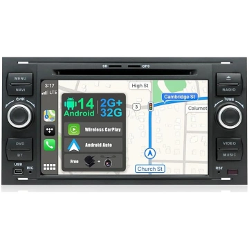 Android 14 IPS auto radio Ford C-Max/Connect/Fiest