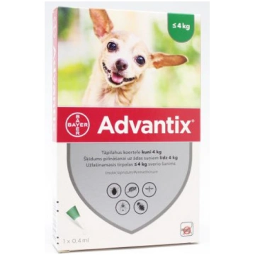 ADVANTIX 40mg suņiem līdz 4kg 1 pipete | 400722104