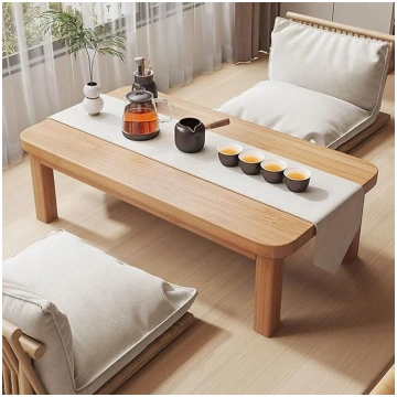 Solid Wood Coffee Table Folding Bamboo Bed Tray Lo