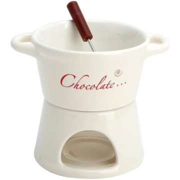 Keramikas šokolādes Fondue komplekts Kauss kausēša