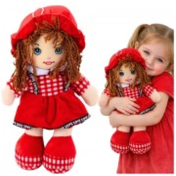 Auduma lelle 35 cm 87809 LEAN TOYS LEAN-87809