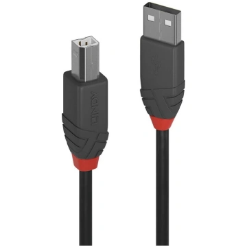 Lindy 1m USB 2.0 Type A to B Cable, Anthra Line | 