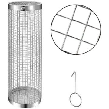 Grilēšanas grozs dārzeņiem un gaļai, 20 cm, sudrab