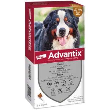 Advantix per Cani oltre 40kg fino a 60kg 6 pipette