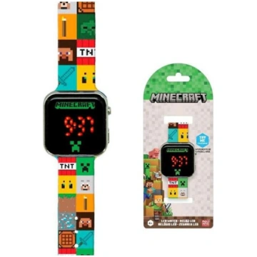 Minecraft Elements digitālais LED pulkstenis
