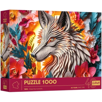 Trefl Puzzle z 3D - 40- Trefl - Wilk 1000 (40041) 