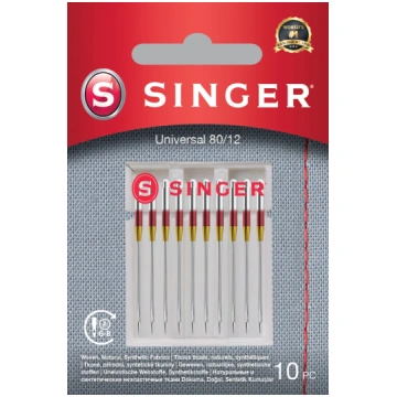 Singer Universal Needle for Woven Fabrics 80/12 10