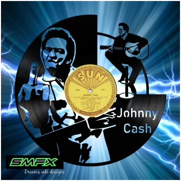johnny cash Laser Cut Vinyl Record artist represen