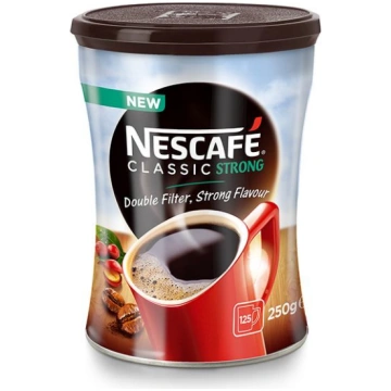 Šķīstošā kafija NESCAFE CLASSIC Strong, metāla bun