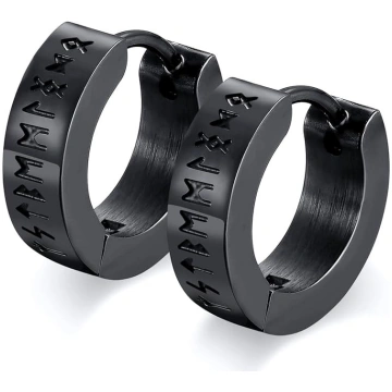 FLHEART Nordic Viking Hoop Earrings Vīriešu amulet