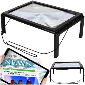 Lupa Retoo LUPA A4 O349 — liela LED lasīšanas lupa