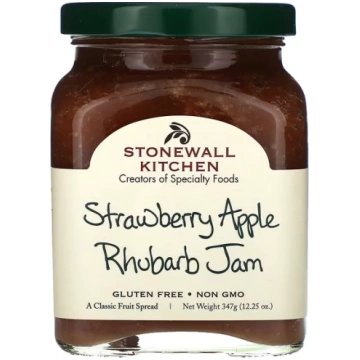 Stonewall Kitchen, Strawberry Apple Rhubarb Jam, 1