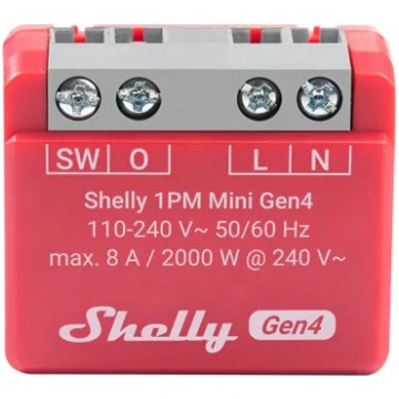 Shelly 1PM Mini Gen4 daudzprotokolu (Wi-Fi+ Blueto
