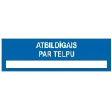 Zīme "Atbildīgais par telpu" 08415001 | 0008415001