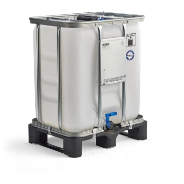 IBC konteiners ar plastmasas paleti, 300 L