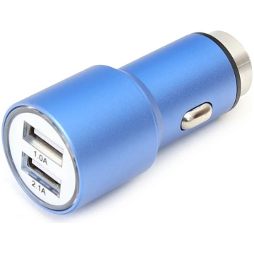 Omega automašīnas lādētājs 2xUSB 2100mA metāls, zi