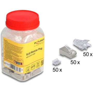 DELOCK RJ45 Modularer Stecker Cat.6A mit Knickschu