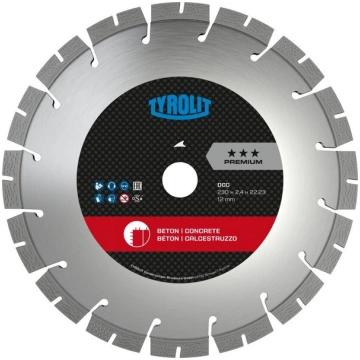 Dimanta griešanas disks betonam Tyrolit Premium***